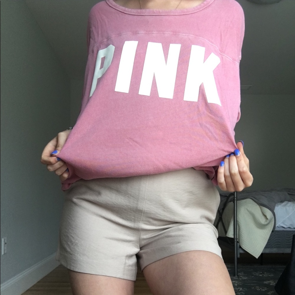 PINK comfy shirt sleeve top